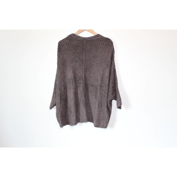 Barefoot Dreams Ribbed Open Front Shrug Cardi Brown Cardigan Plus Size 1X H13852 - Picture 7 of 9